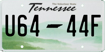 TN license plate U6444F