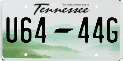 TN license plate U6444G