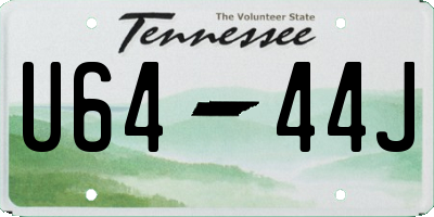 TN license plate U6444J