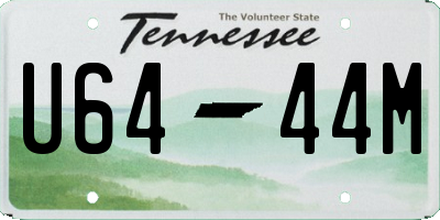 TN license plate U6444M