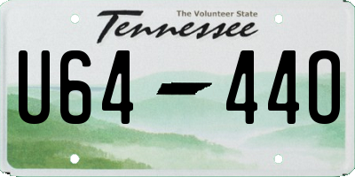 TN license plate U6444O