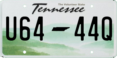 TN license plate U6444Q