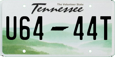 TN license plate U6444T