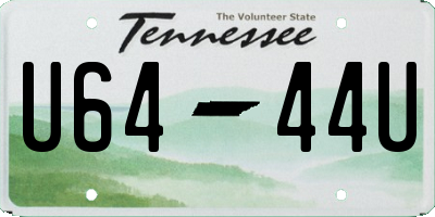 TN license plate U6444U