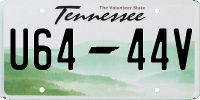TN license plate U6444V