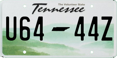 TN license plate U6444Z