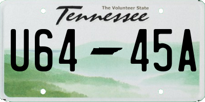 TN license plate U6445A