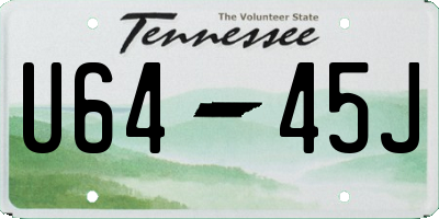 TN license plate U6445J