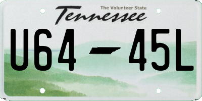 TN license plate U6445L