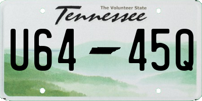 TN license plate U6445Q