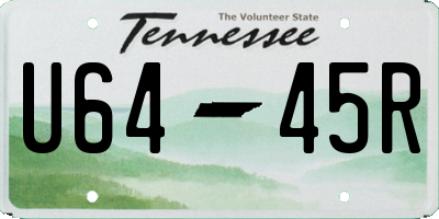 TN license plate U6445R