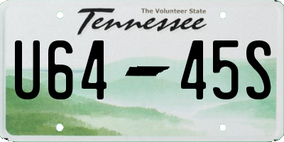 TN license plate U6445S