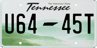 TN license plate U6445T