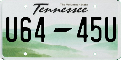 TN license plate U6445U