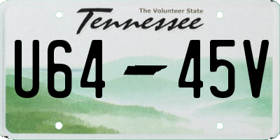 TN license plate U6445V