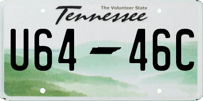 TN license plate U6446C