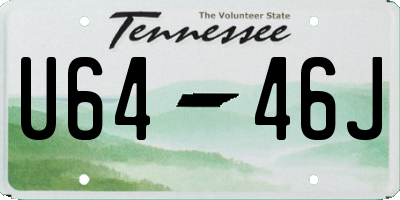 TN license plate U6446J