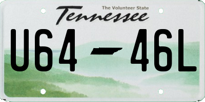 TN license plate U6446L
