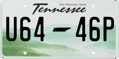 TN license plate U6446P
