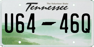 TN license plate U6446Q