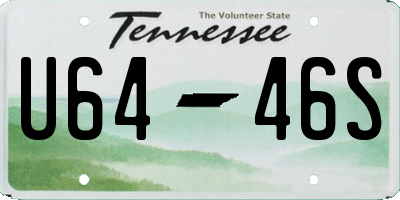 TN license plate U6446S