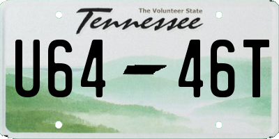 TN license plate U6446T
