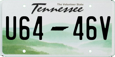 TN license plate U6446V
