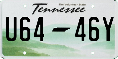 TN license plate U6446Y