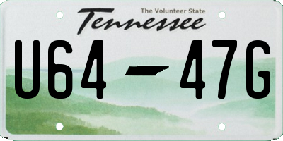 TN license plate U6447G