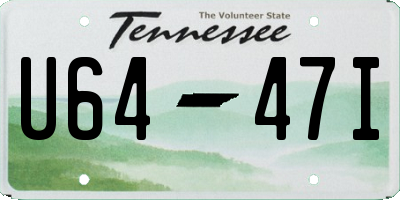TN license plate U6447I