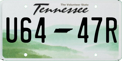 TN license plate U6447R