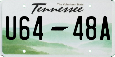 TN license plate U6448A