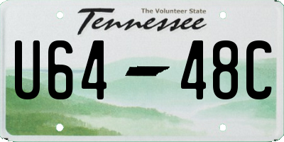 TN license plate U6448C