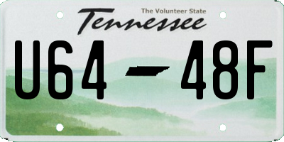 TN license plate U6448F