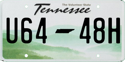 TN license plate U6448H