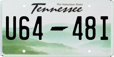 TN license plate U6448I
