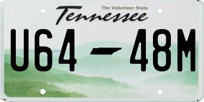 TN license plate U6448M