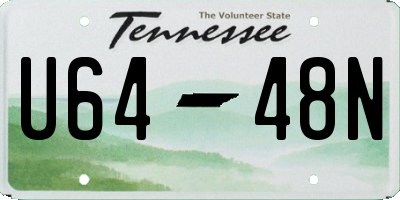 TN license plate U6448N