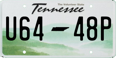 TN license plate U6448P