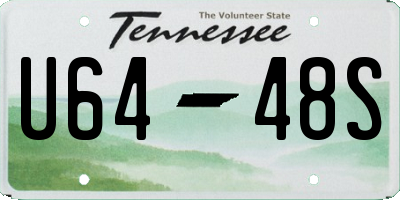 TN license plate U6448S
