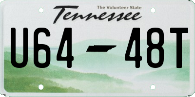TN license plate U6448T