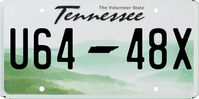 TN license plate U6448X