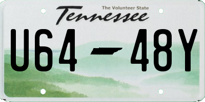 TN license plate U6448Y