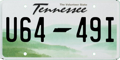 TN license plate U6449I