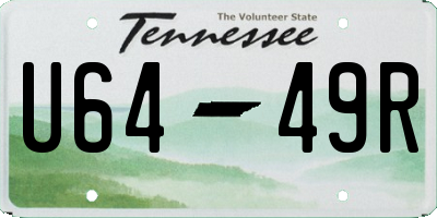 TN license plate U6449R