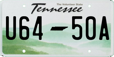 TN license plate U6450A