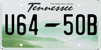 TN license plate U6450B