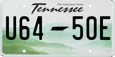 TN license plate U6450E