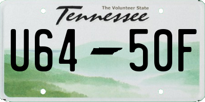 TN license plate U6450F
