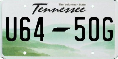 TN license plate U6450G